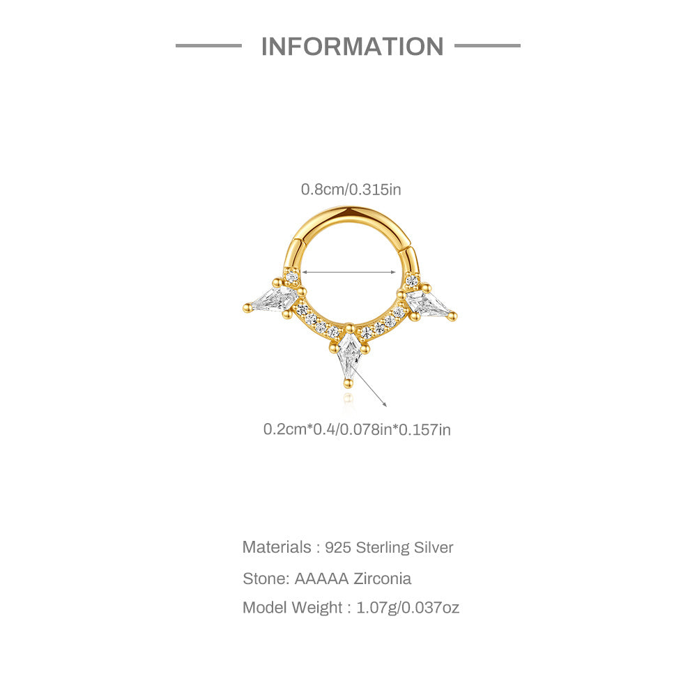 Celestial Spark Zircon Hoop