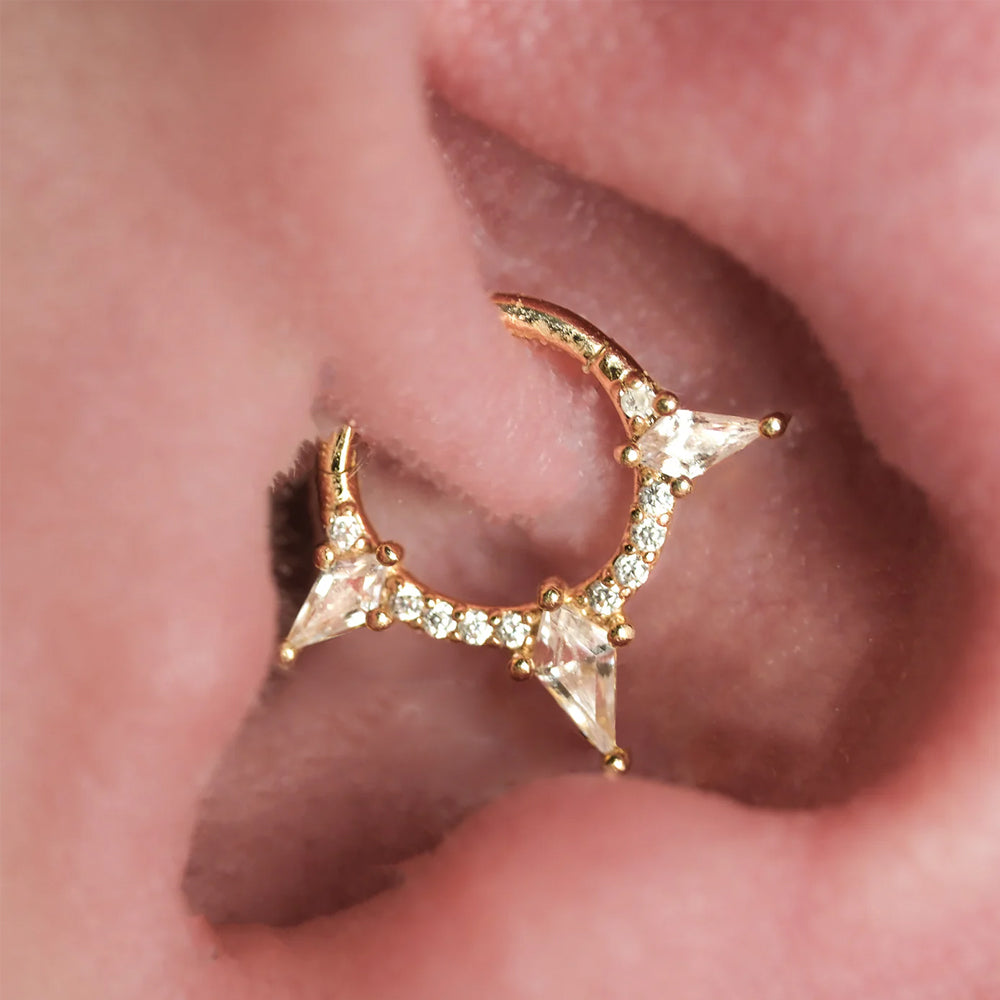 Celestial Spark Zircon Hoop