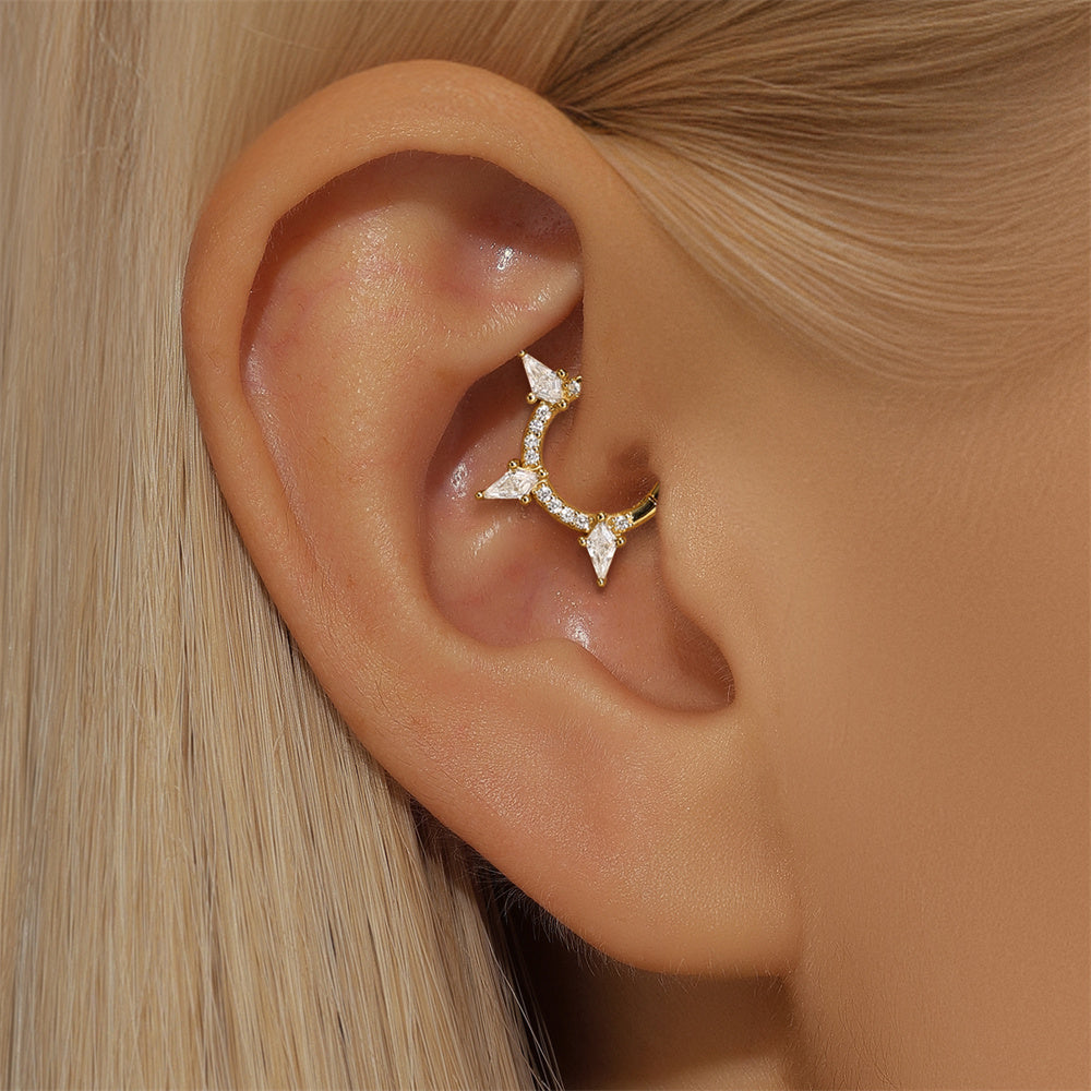 Celestial Spark Zircon Hoop