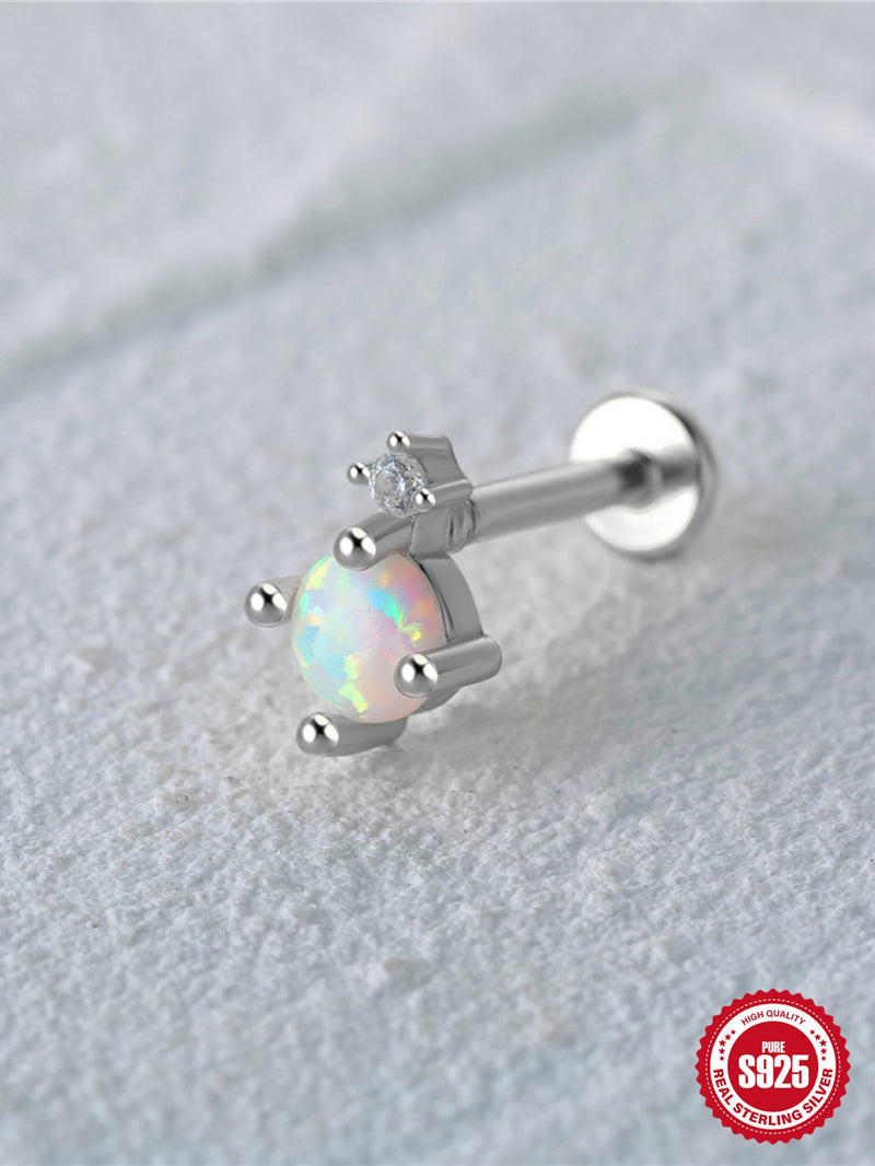 Silver Eclipse Diamond Opal (Pair)
