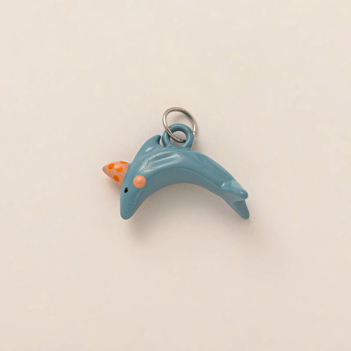 Hand painted enamel flower and kitten charm