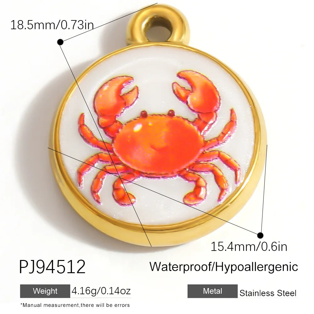 Tropical floral animal charm