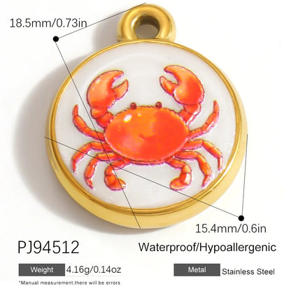 Tropical floral animal charm