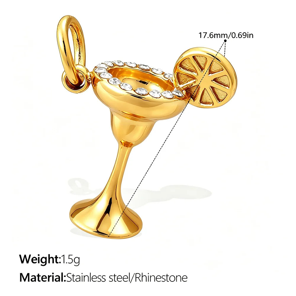 3D enamel drink charm