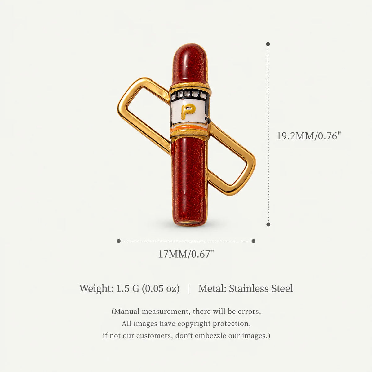 Enamel connector link charm