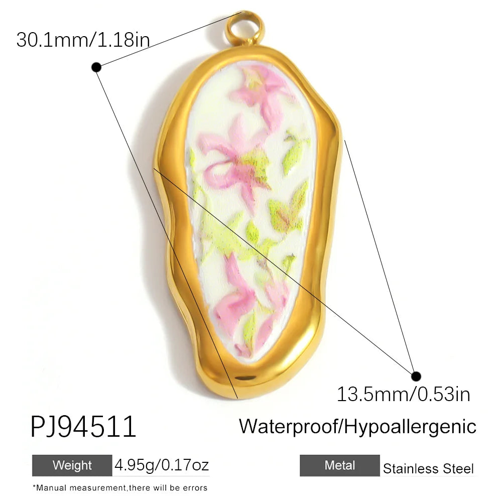 Tropical floral animal charm