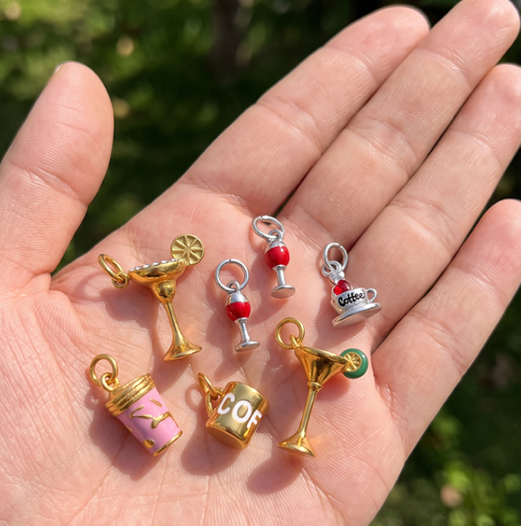 3D enamel drink charm