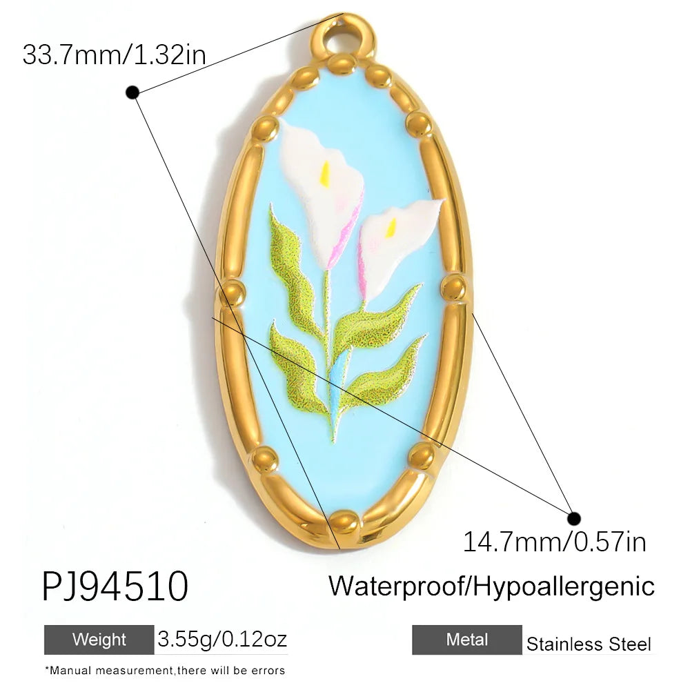 Tropical floral animal charm