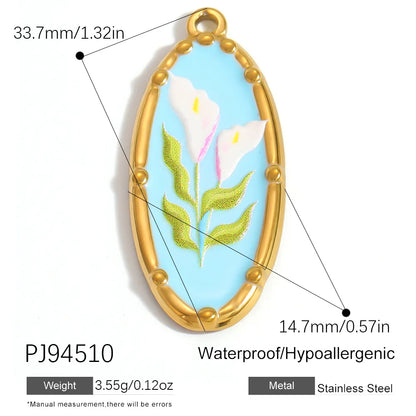 Tropical floral animal charm