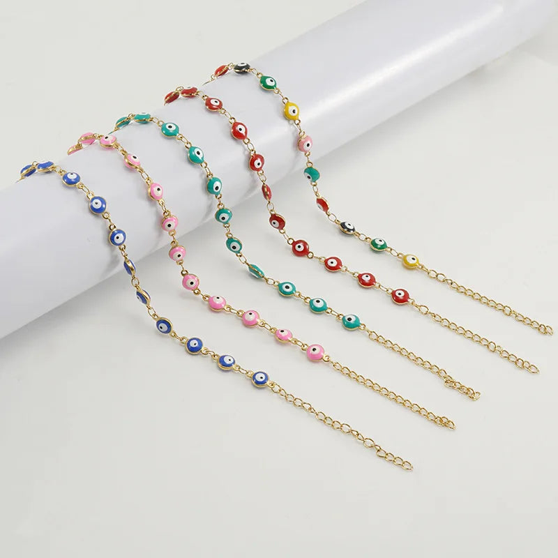 Evil eye bracelet 18K gold plated
