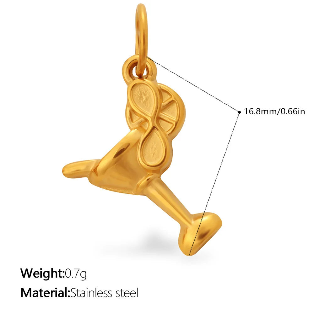 3D enamel drink charm