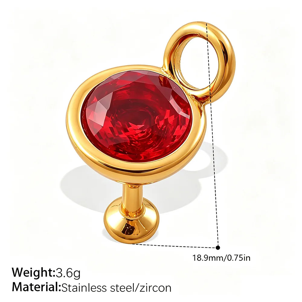 3D enamel drink charm