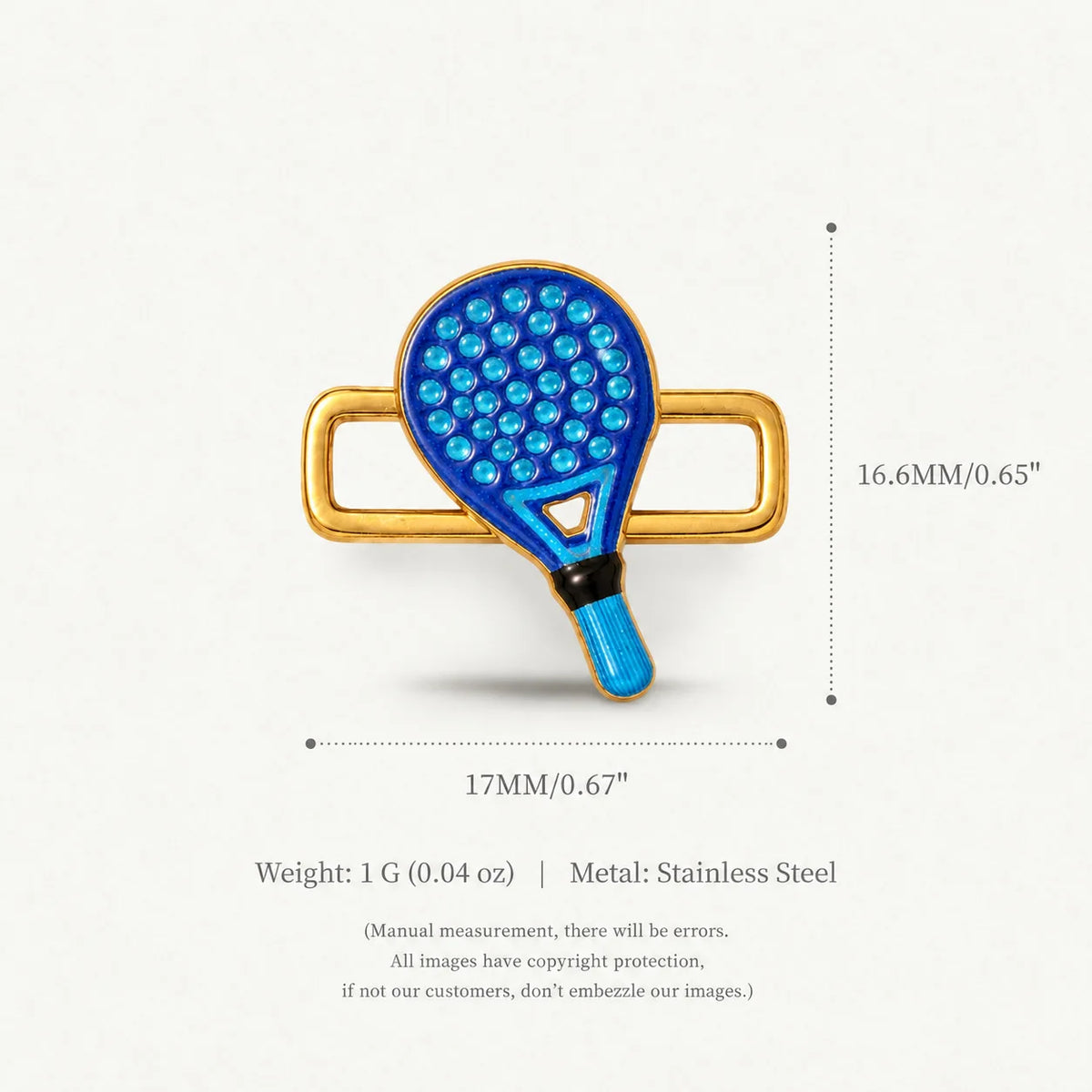 Enamel connector link charm