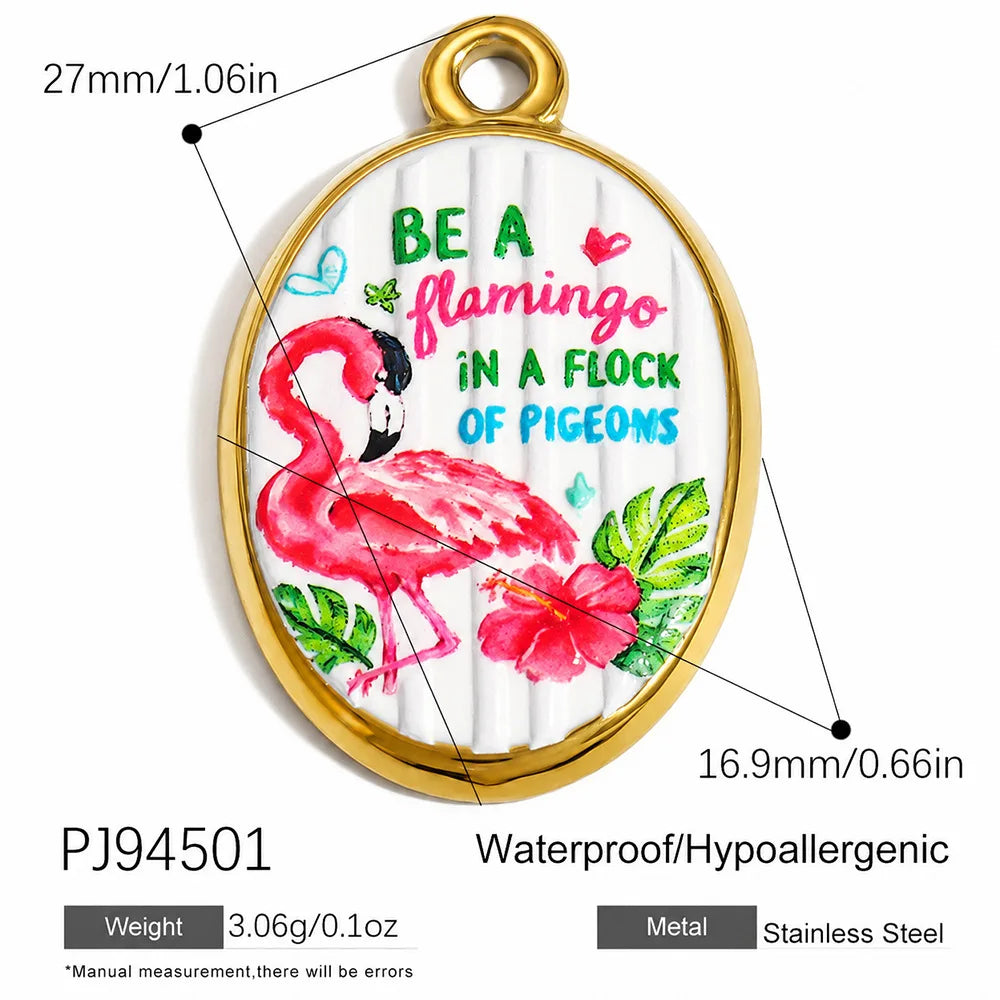 Tropical floral animal charm