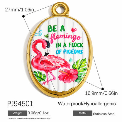 Tropical floral animal charm