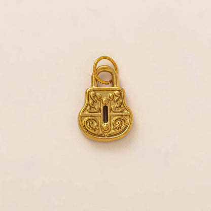 Hand painted enamel flower and kitten charm
