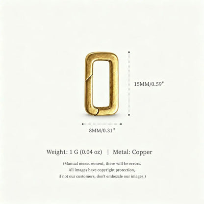 Gold plated enamel connector link charm