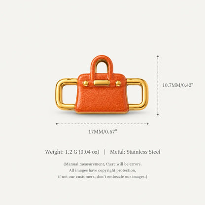 Enamel connector link charm