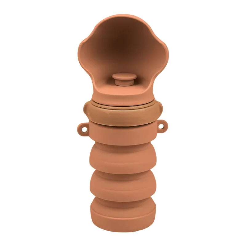Portable silicone dog water bottle