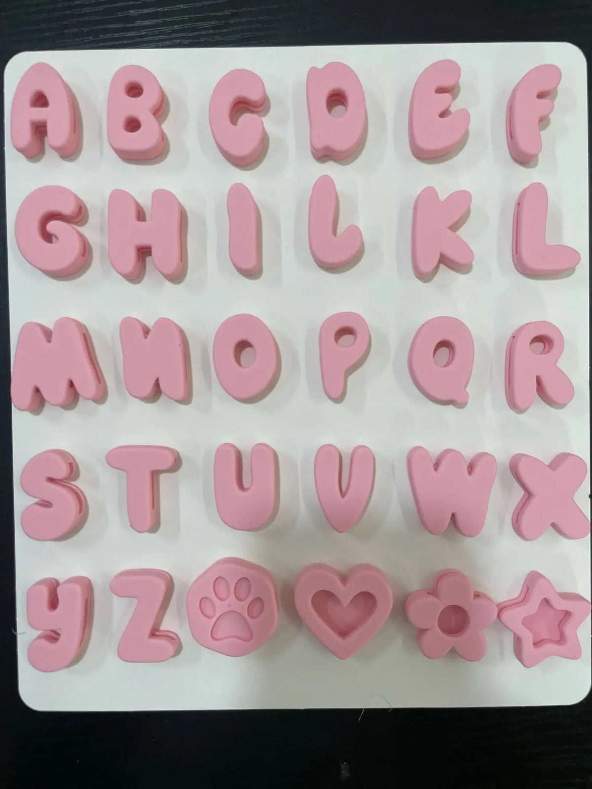 Pink name collar with 3D letters