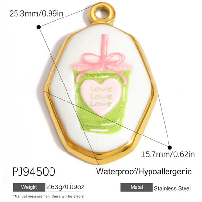 Tropical floral animal charm