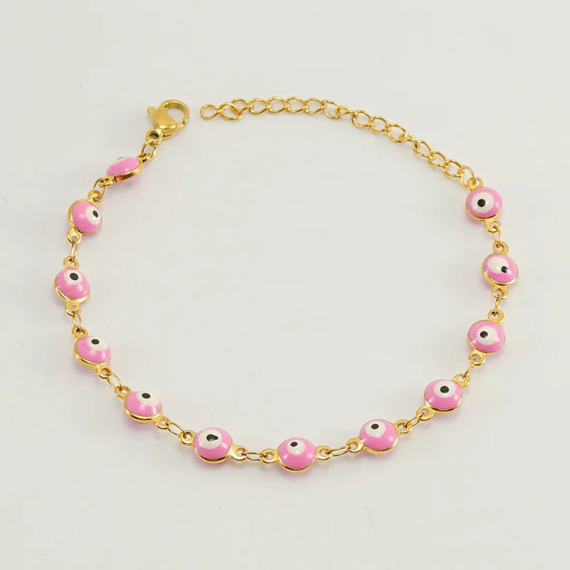 Evil eye bracelet 18K gold plated