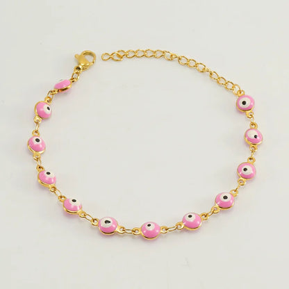 Evil eye bracelet 18K gold plated