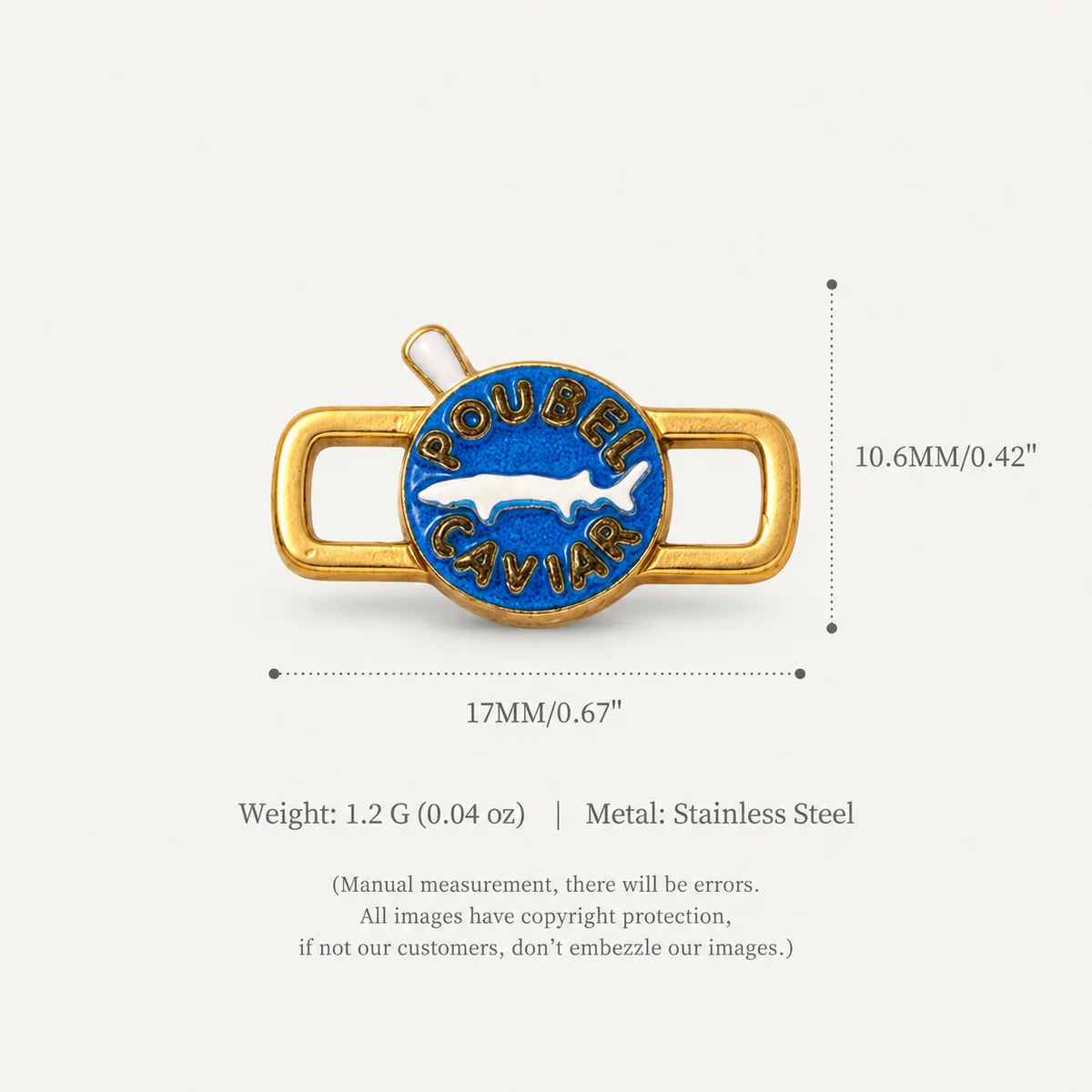 Enamel connector link charm