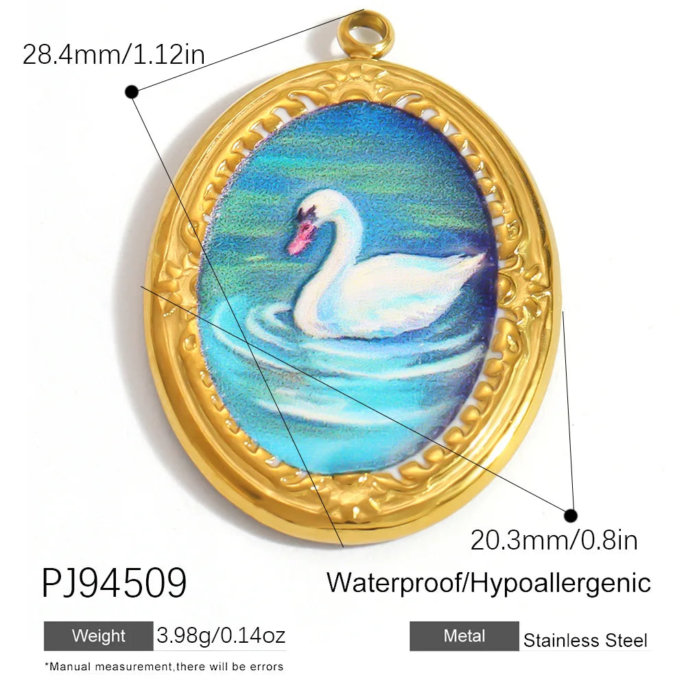 Tropical floral animal charm