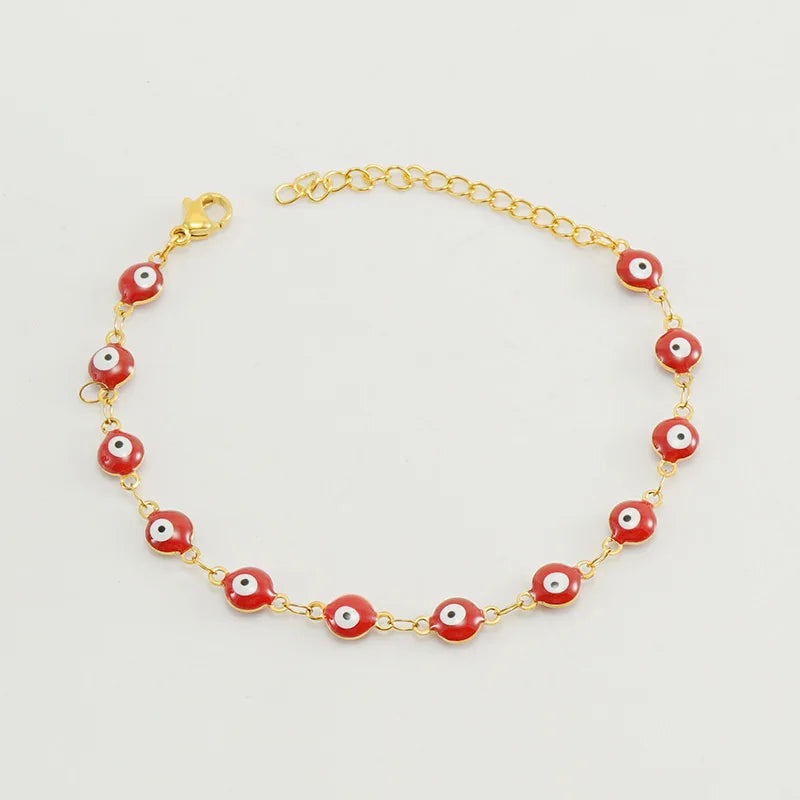 Evil eye bracelet 18K gold plated