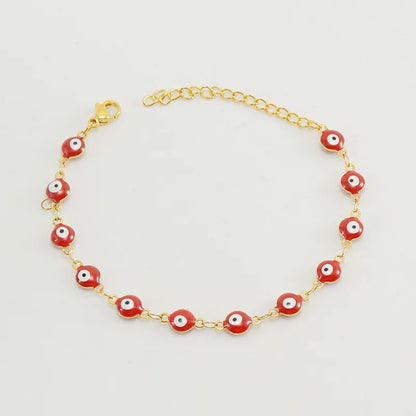 Evil eye bracelet 18K gold plated