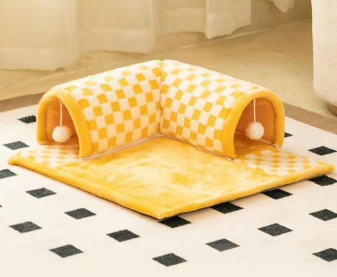 Cat Tunnel Playhouse & Mat Combo UAE – 2-in-1 Cosy Cat Set