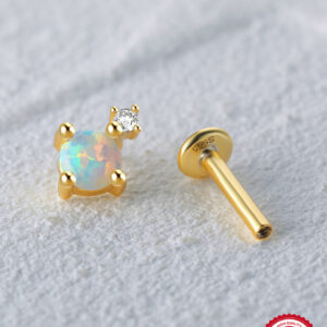 Gold Eclipse Diamond Opal 14K: Indicates 14K gold plating.