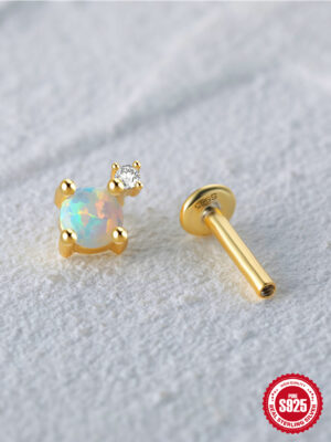 Gold Eclipse Diamond Opal 14K: Indicates 14K gold plating.