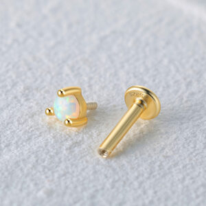 925 Silver & 14K Gold Plated earring