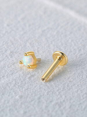 925 Silver & 14K Gold Plated earring