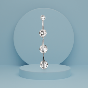 Ethereal Crystal Drop Earrings: Elegant cascading silver earrings adorned with dazzling round-cut crystals.